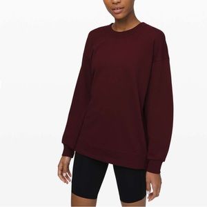 Lululemon Oversized Crew Sweater: Garnet Size S